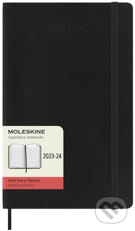 Moleskine – 18-mesačný čierny denný diár 2023/2024, Moleskine, 2023