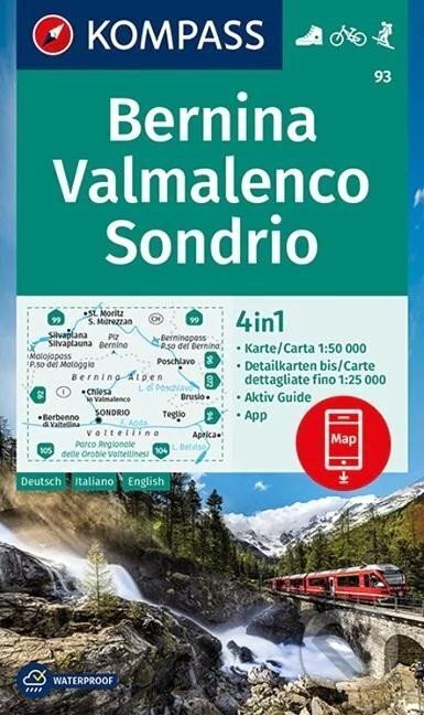 Bernina, Valmalenco 1:50 000 / turistická mapa KOMPASS 93, Marco Polo