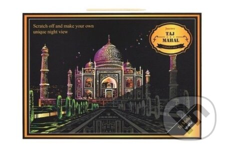 Škrábací obrázek barevný Taj Mahal, Bonaparte, 2023