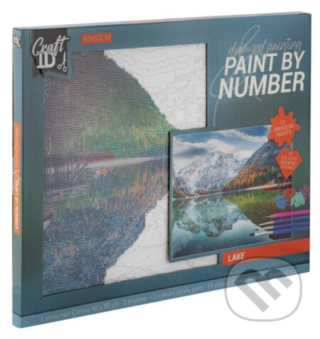 Diamantové malování + malování podle čísel: Jezero
