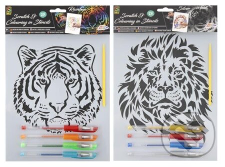 Vyškrabávací/vymalovávací obrázky s gelovými pery (mix motivů)