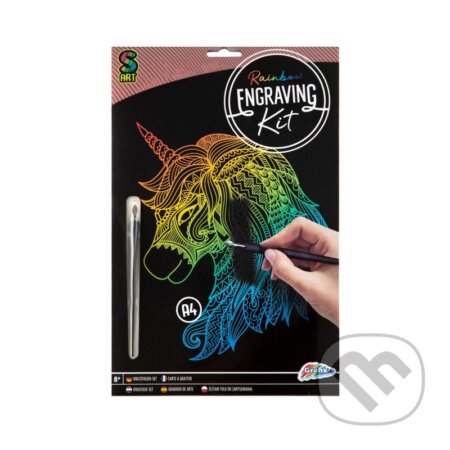 Vyškrabávací sada A4 - Jednorožec