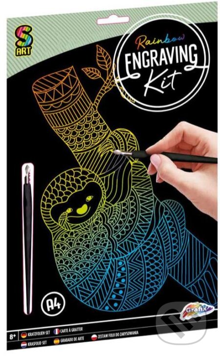 Vyškrabávací sada A4 - Lenochod