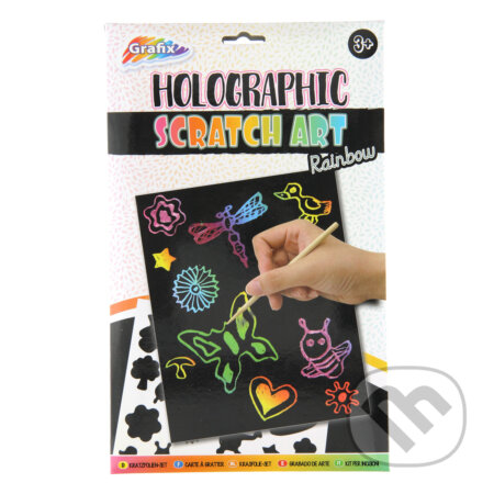 Vyškrábavací obrázek holografický duha - Motýl