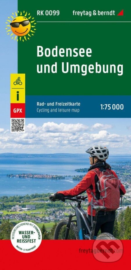 Bodamské jezero 1:75 000 / turistická a cykloturistická mapa
