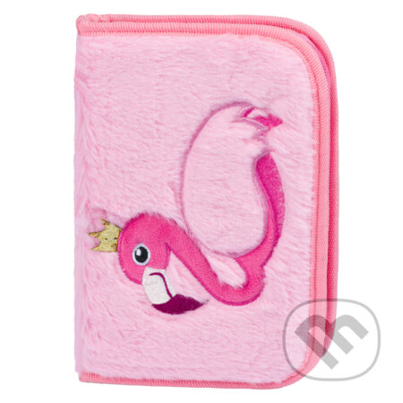 Školní penál klasik Baagl Plameňák (dvě chlopně)