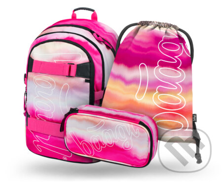 Školní set Baagl Skate Pink Stripes (set 3), Presco Group, 2023