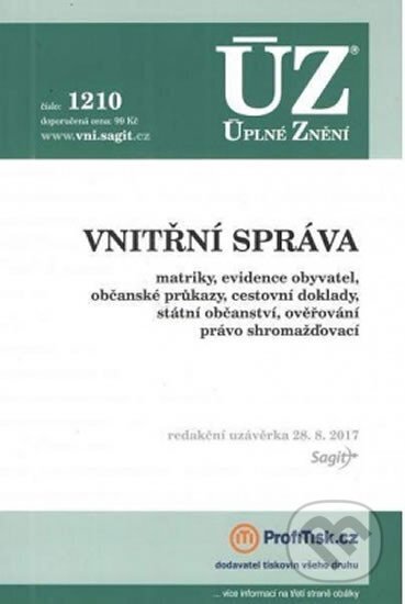 Úplné Znění - 1210 Vnitřní správa, Sagit, 2017