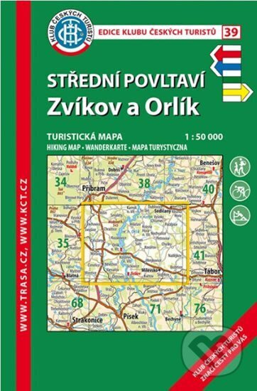 Střední Povltaví, Zvíkov /KČT 39 1:50T Turistická mapa, Klub českých turistů