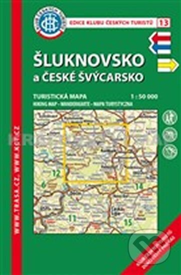 KČT 13 Šlukonvsko a České Švýcarsko 1:50.000 / turistická mapa, Klub českých turistů