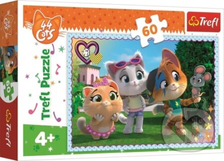 44 koček Hra s kamarády - puzzle z kategorie 15 - 60 dílků