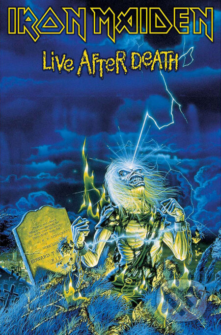 Textilný plagát - vlajka Iron Maiden: Live After Death, Iron Maiden, 2021