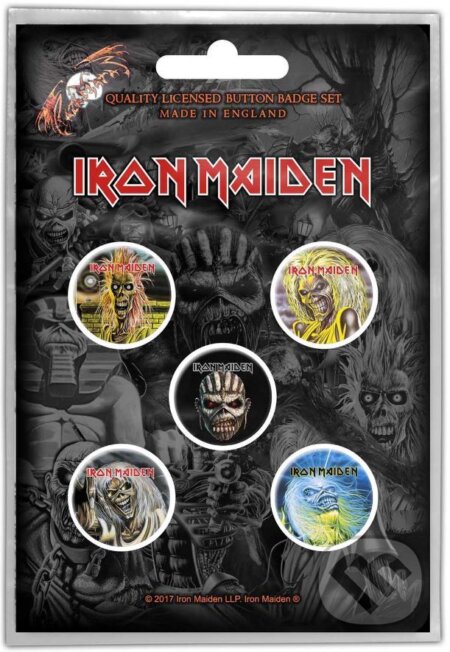 Set 5 odznakov Iron Maiden: The Faces Of Eddie, Iron Maiden, 2023