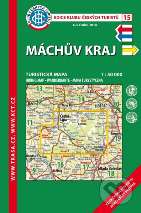 KČT 15 Máchův kraj 1:50 000, Klub českých turistů, 2023