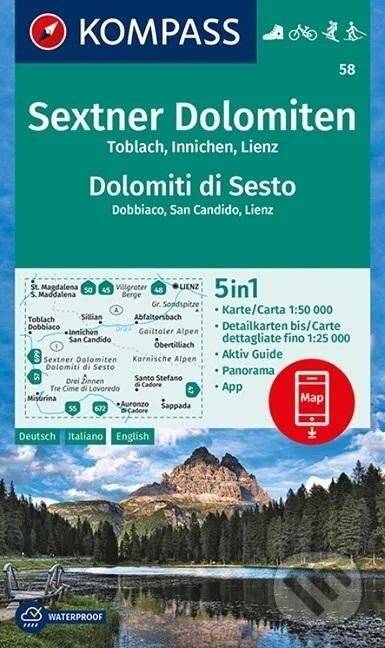Sextener Dolomiten, Toblach, Innichen, Lienz 1:50 000, Marco Polo, 2021