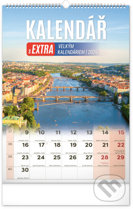 Nástěnný kalendář s extra velkým kalendáriem 2024, Notique, 2023