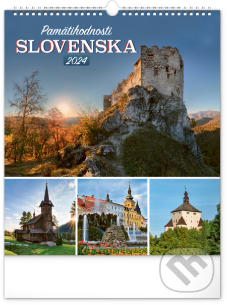Nástenný kalendár Pamätihodnosti Slovenska 2024, Notique, 2023