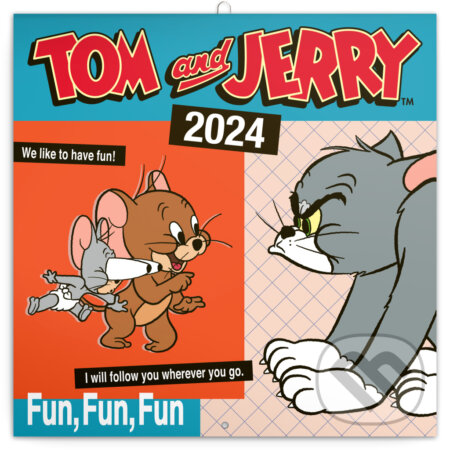 Poznámkový nástěnný kalendář Tom and Jerry 2024, Notique, 2023