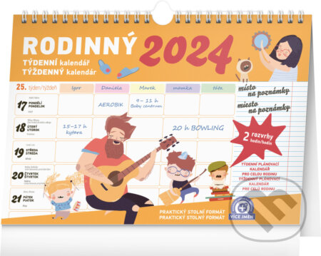 Rodinný týdenní plánovací kalendář / týždenný plánovací kalendár 2024, Notique, 2023