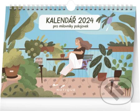 Stolní kalendář pro milovníky pokojovek 2024, Notique, 2023