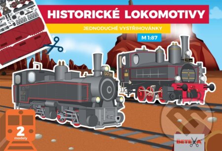Historické lokomotivy (Jednoduché vystřihovánky)