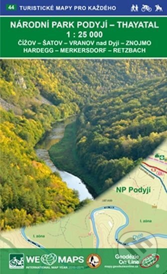 Národní park Podyjí - Thaytal 1:25 000, freytag&berndt, 2015