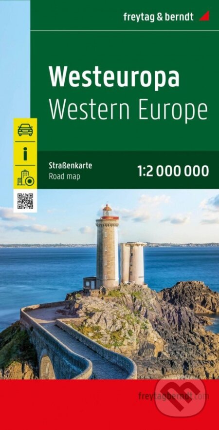 Evropa západ 1:2 000 000 / automapa, freytag&berndt, 2022