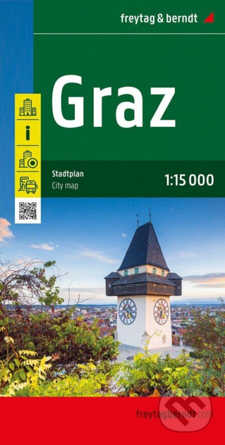 Graz 1:15 000 / plán města, freytag&berndt, 2021