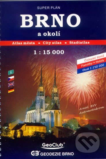 Brno 1:15 000 (městský atlas) - spirála, freytag&berndt, 2002