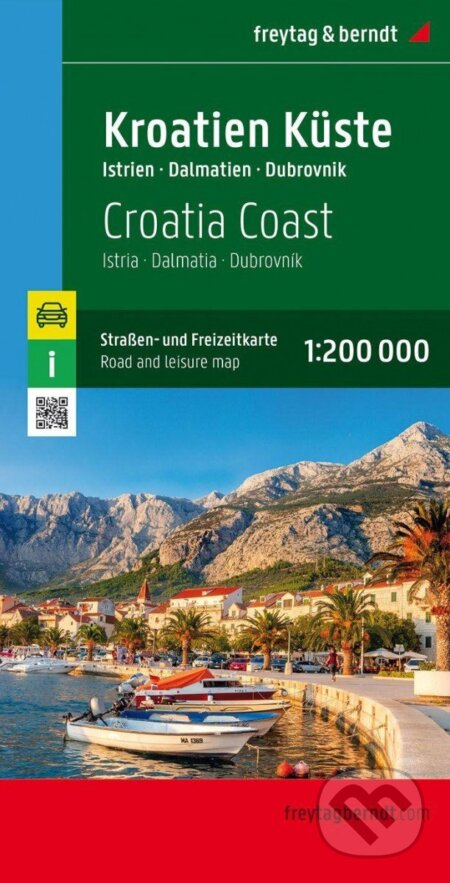 Chorvatské pobřeží 1:200 000 / automapa, freytag&berndt, 2023