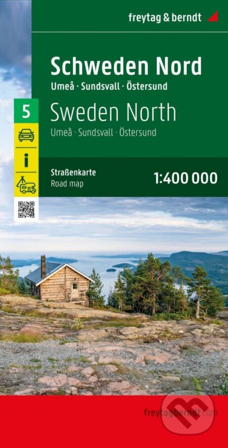 Švédsko sever 1:400 000 / automapa, freytag&berndt, 2023