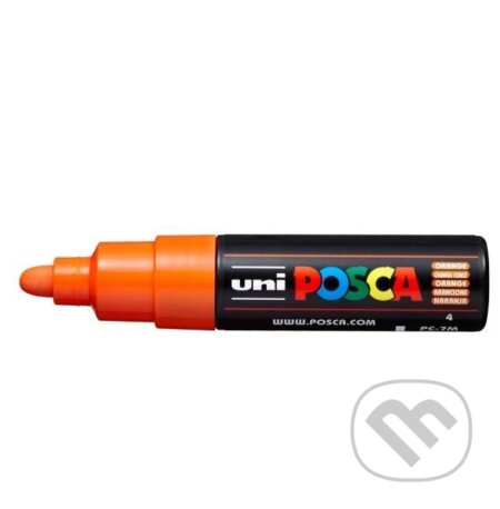 Posca akrylový popisovač PC-7M, 4,5 - 5,5 mm, oranžová (s kulatým silným hrotem)