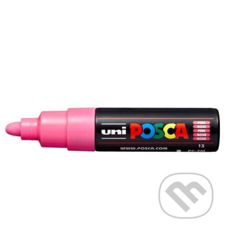 Posca akrylový popisovač PC-7M, 4,5 - 5,5 mm, růžová (s kulatým silným hrotem)