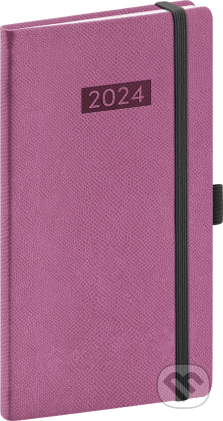 Kapesní diář Diario 2024, ružový, Notique, 2023
