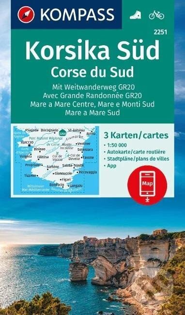 Korsika jih - s dálkovou turistickou stezkou GR20 1:50 000, Marco Polo, 2023