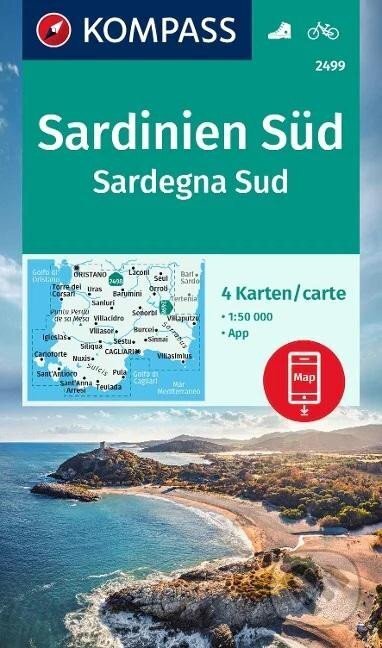 Sardínia juh 1: 50 000 (sada 4 turistických máp)