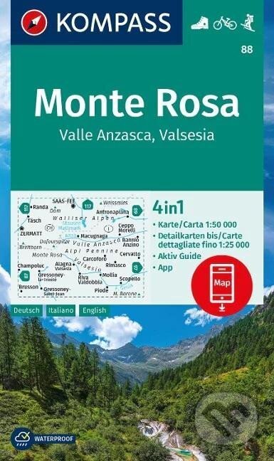 Monte Rosa, Valle Anzasca, Valsesia 1:50 000, Marco Polo, 2023