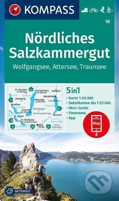 Severní Solná komora, Wolfgangsee, Attersee, Traunsee 1:50 000, Marco Polo, 2023