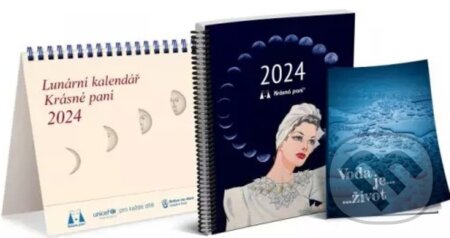Stolní Lunární kalendář Krásné paní 2024 - Žofie Kanyzová a kolektív, Krásná paní, 2023