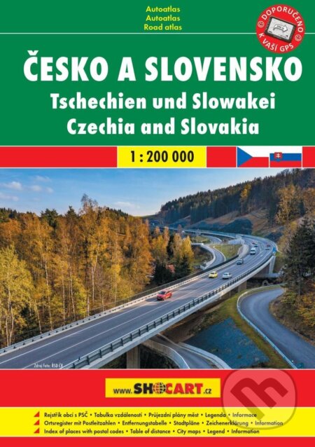 Česko a Slovensko 1:200 000 / autoatlas..., SHOCart, 2023