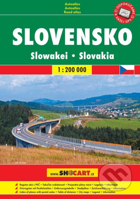 Slovensko 1:200 000 / autoatlas..., SHOCart, 2023