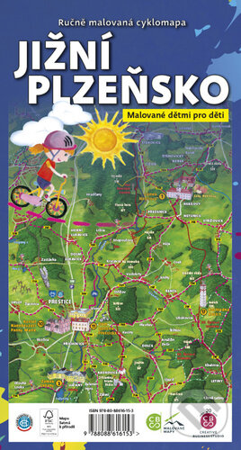 Ručně malovaná cyklomapa: Jižní Plzeňsko, Malované Mapy, 2023