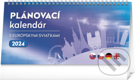 Stolový kalendár Plánovací s európskymi sviatkami 2024, Notique, 2023