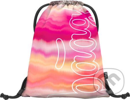 Sáček na cvičky s růžovými pruhy