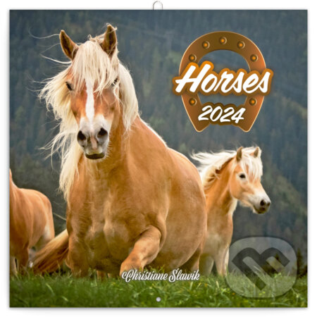 Poznámkový kalendár Horses 2024 - Christiane Slawik, Notique, 2023