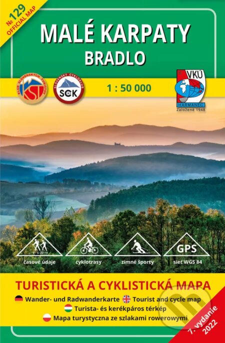 Malé Karpaty, Bradlo 1: 50 000 (127 Turistická a cyklistická mapa)