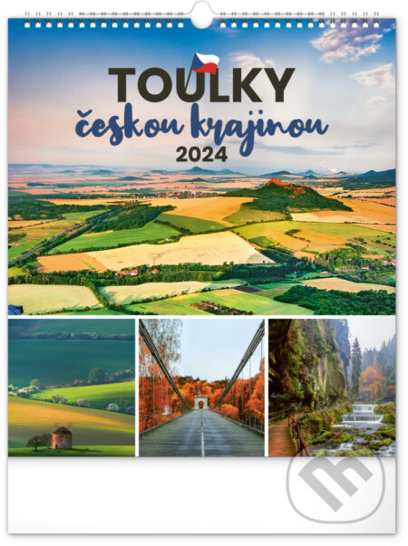 Nástěnný kalendář Toulky českou krajinou 2024, Notique, 2023