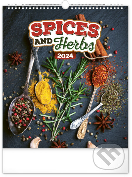 Nástěnný kalendář Spice and Herbs 2024, Notique, 2023