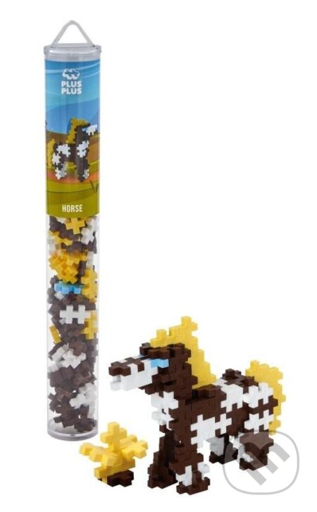 Kůň (Plus-Plus stavebnice tuba) - puzzle z kategorie 60 - 300 dílků