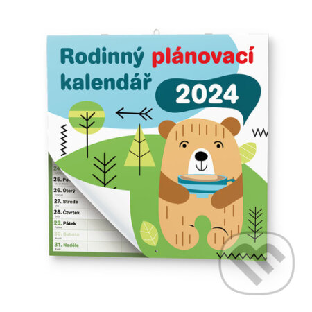 Nástěnný Rodinný plánovací kalendář 2 2024, Baloušek, 2023